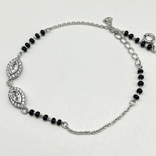 🖤✨ MarqÉlan 925 Silver Mangalsutra Bracelet