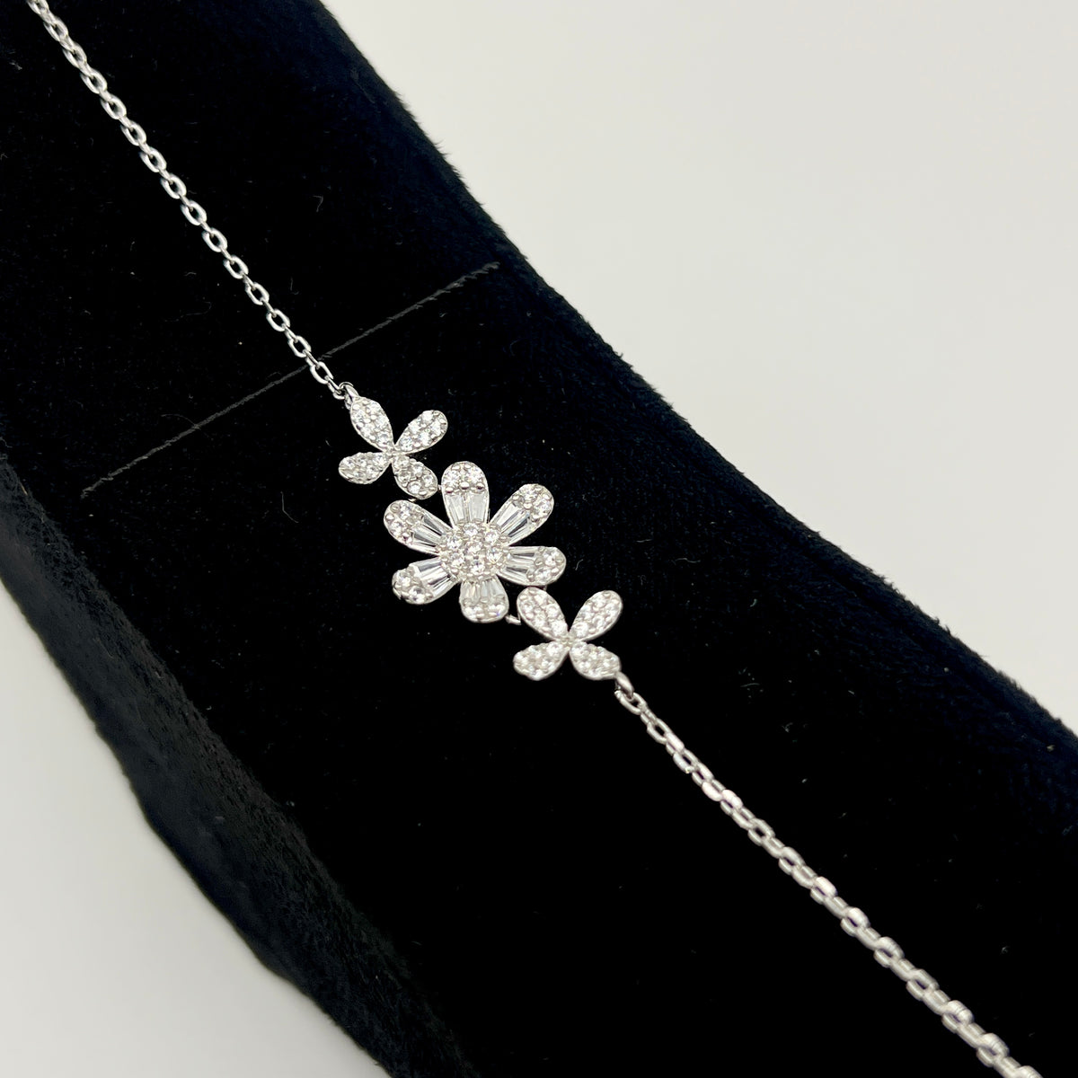 🌸💎 Florielle 925 Silver Swarovski Bracelet