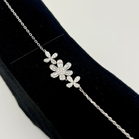 🌸💎 Florielle 925 Silver Swarovski Bracelet