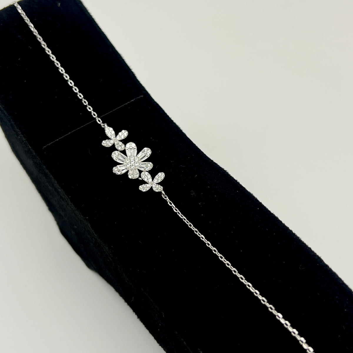 🌸💎 Florielle 925 Silver Swarovski Bracelet