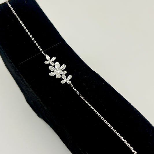 🌸💎 Florielle 925 Silver Swarovski Bracelet