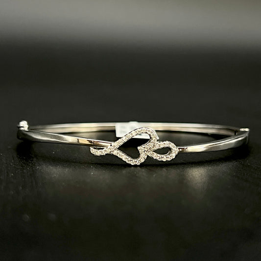 💖 Pearlisse Heart 925 Silver Bangle ✨💎
