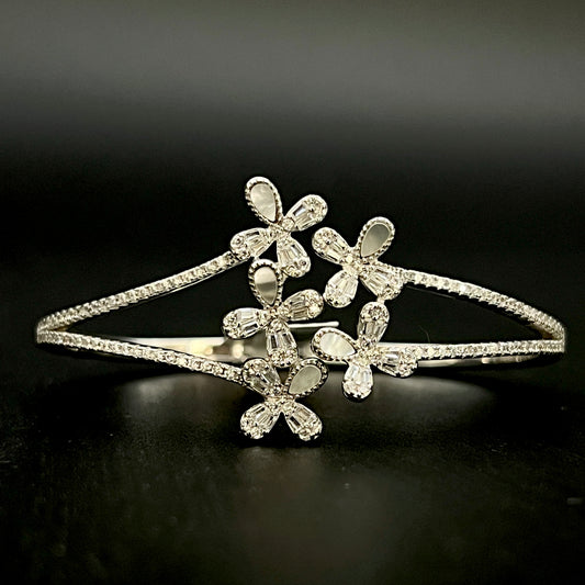 🌸✨ Floréva 5-in-1 MOP 925 Silver Bangle 💎