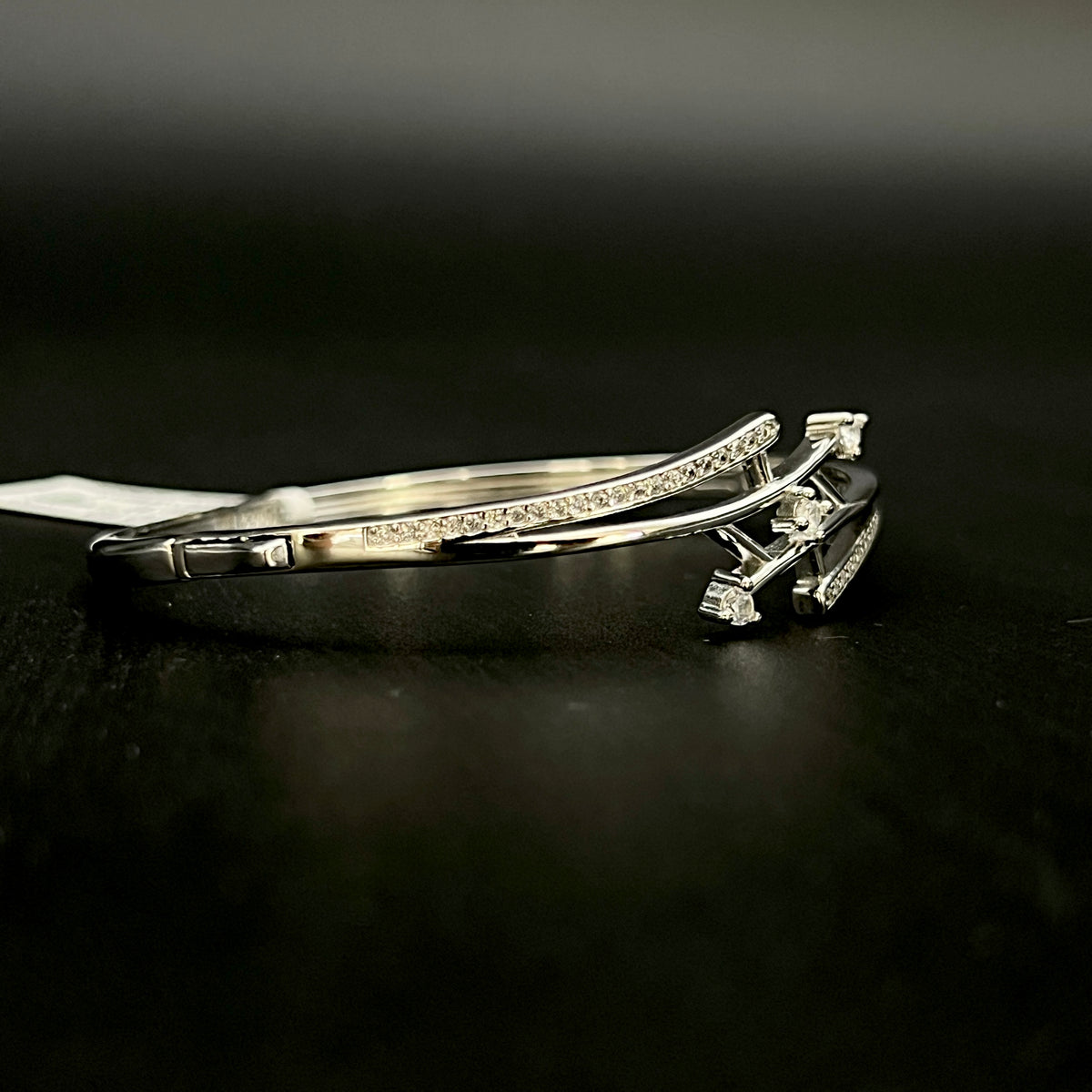 💎✨ Triluna Solitaire Link 925 Silver Bangle ✨