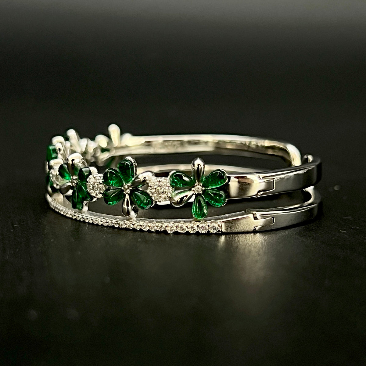 🍀💚 Verdelisse Bloom 925 Silver Bangle ✨