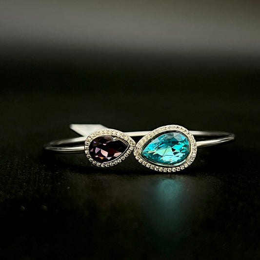 💙💜 DuoPearl Flexi 925 Silver Bangle ✨