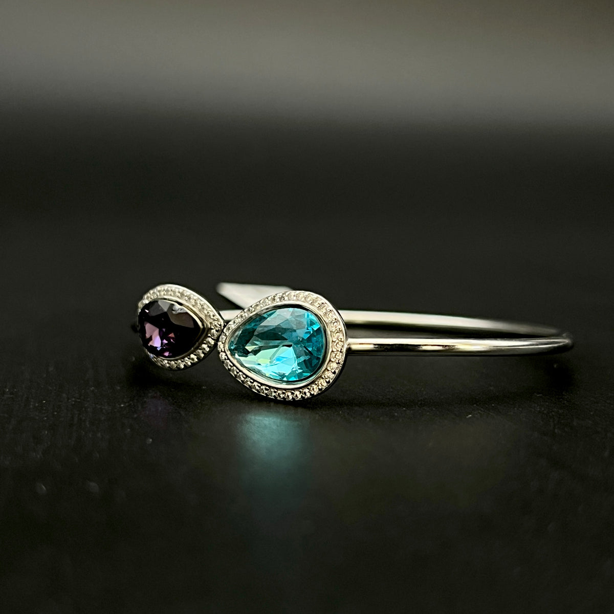 💙💜 DuoPearl Flexi 925 Silver Bangle ✨