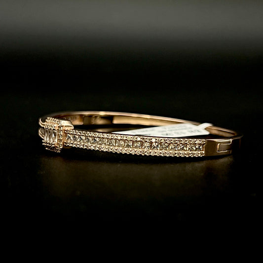🌸💎 Rosé Square Éclat 925 Silver Bangle ✨