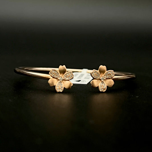 🌸🌹 Rosé Floraflex 925 Silver Bangle ✨