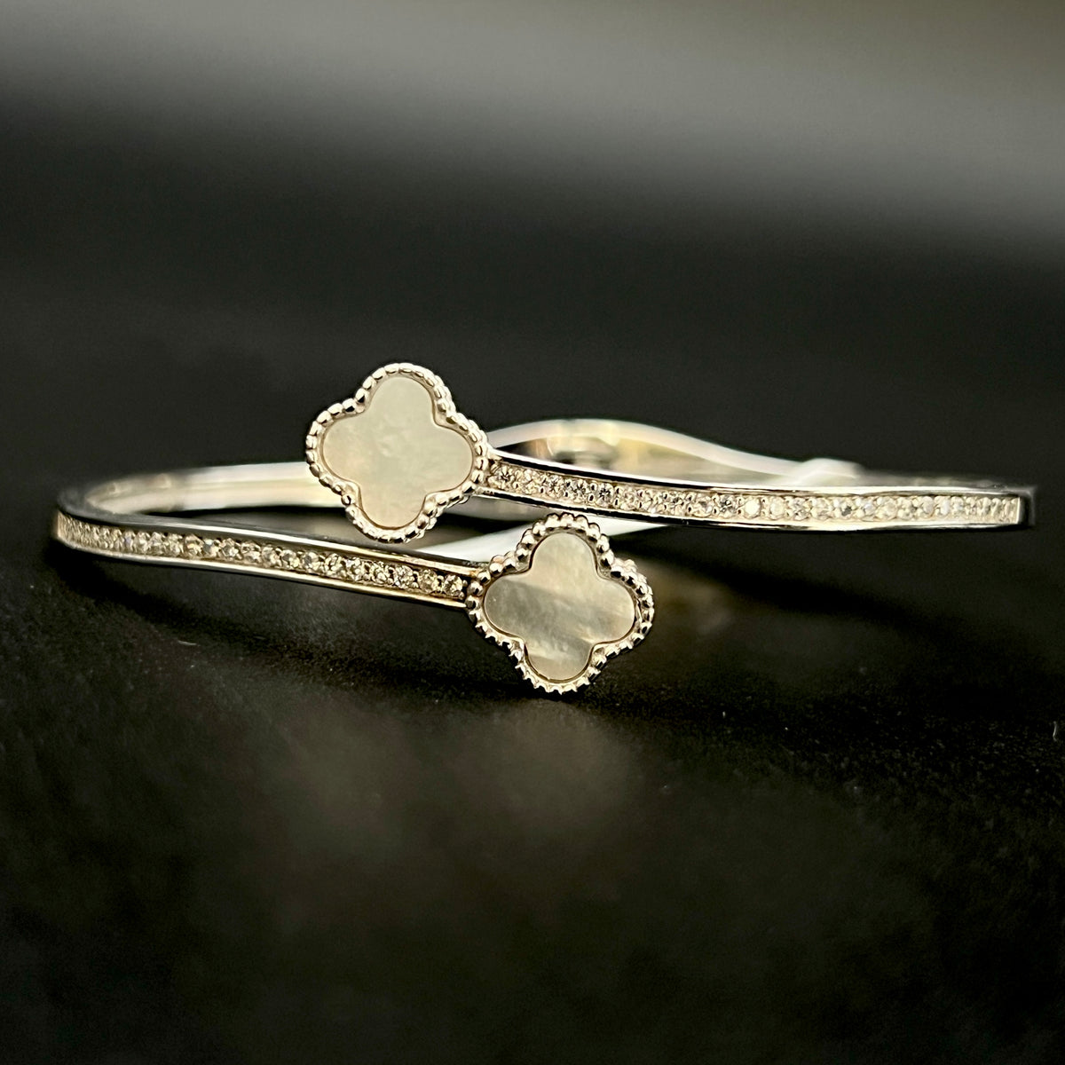 🌸✨ DuoFleur Éclat 925 Silver Bangle 💎
