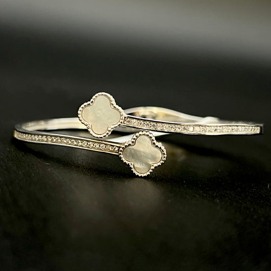 🌸✨ DuoFleur Éclat 925 Silver Bangle 💎