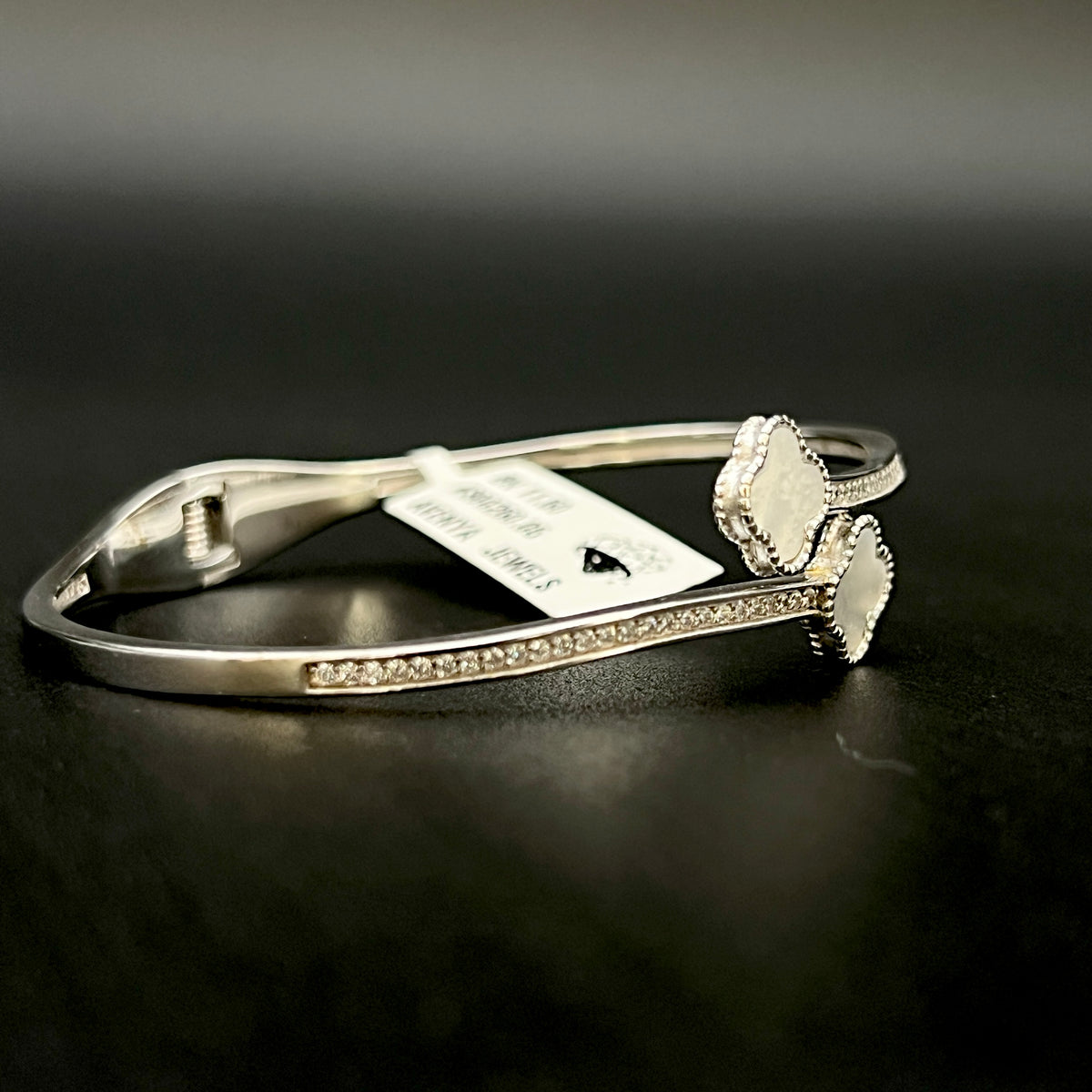 🌸✨ DuoFleur Éclat 925 Silver Bangle 💎