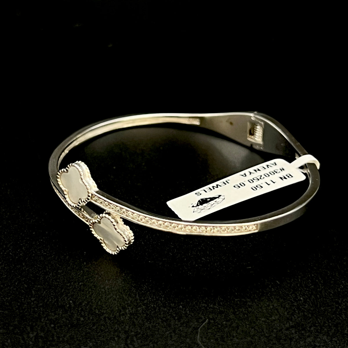 🌸✨ DuoFleur Éclat 925 Silver Bangle 💎