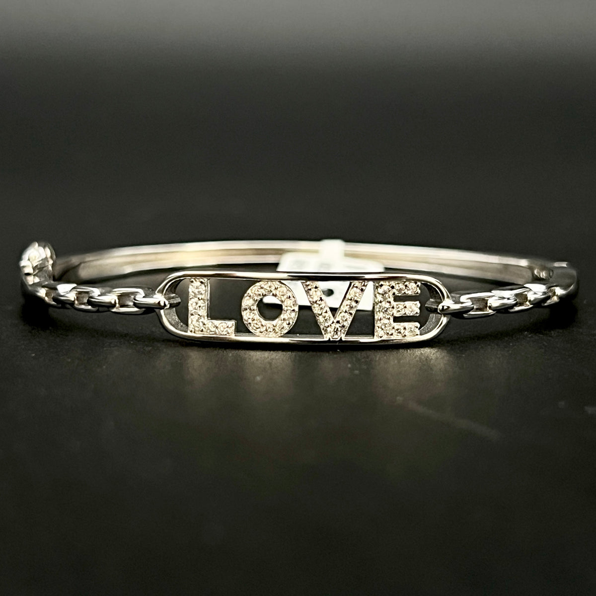 ❤️✨ Amoura Éclat Swarovski 925 Silver Bangle 💎