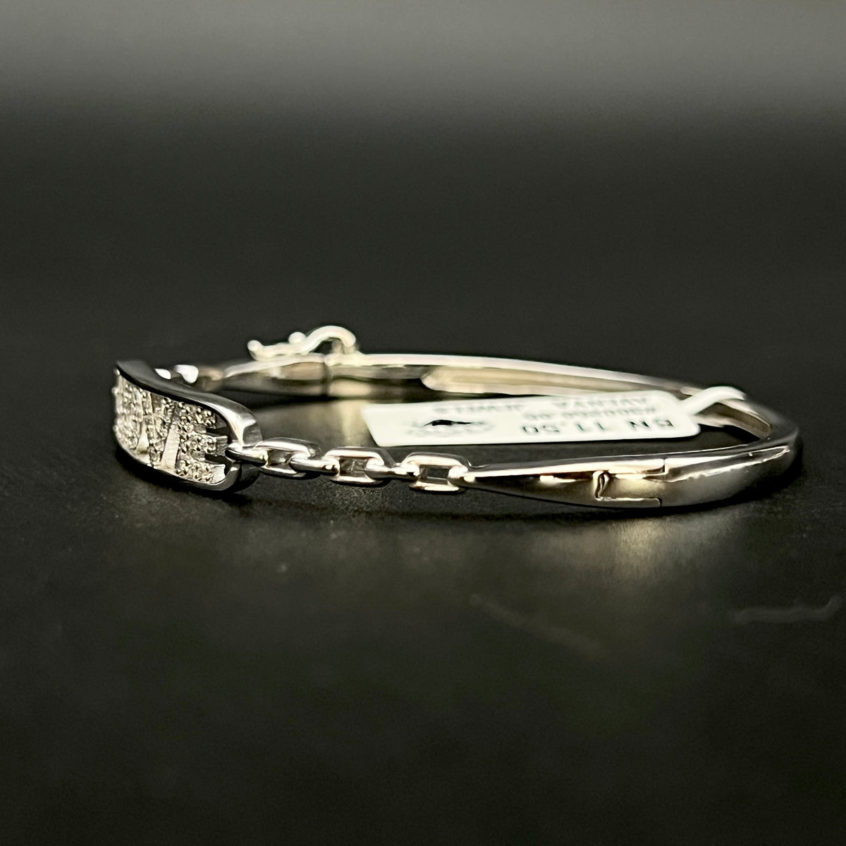 ❤️✨ Amoura Éclat Swarovski 925 Silver Bangle 💎
