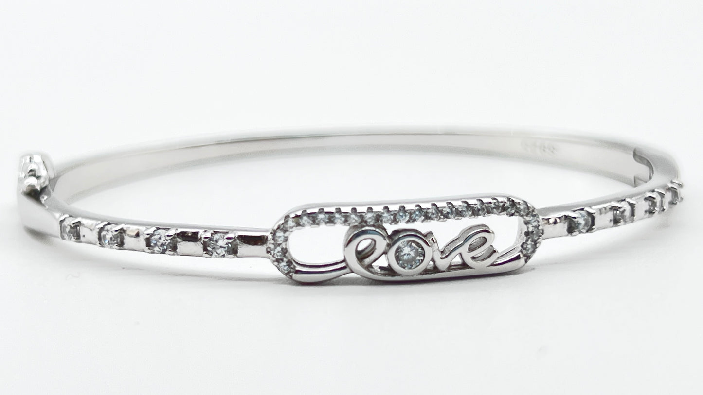 925 Sterling Silver Love Bangle – Messika Inspired Design ✨💎