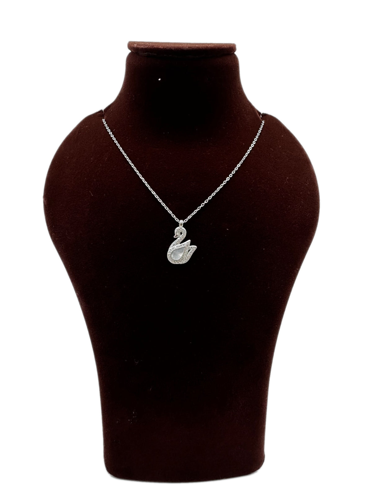 🦢✨ Swanora MOP & Swarovski 925 Silver Necklace ✨💎