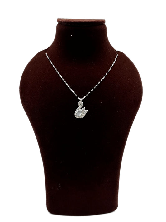 🦢✨ Swanora MOP & Swarovski 925 Silver Necklace ✨💎