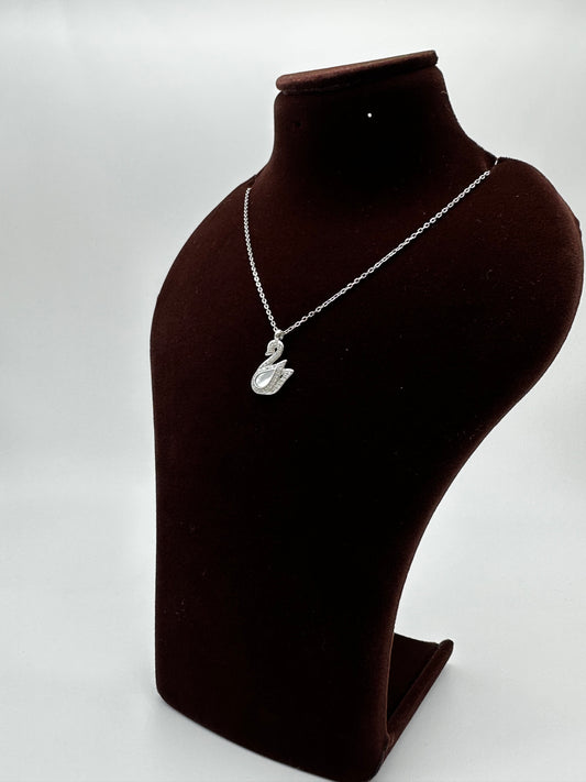 🦢✨ Swanora MOP & Swarovski 925 Silver Necklace ✨💎