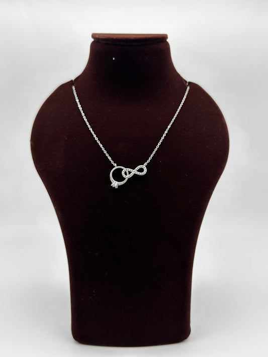 ♾️💍✨ Evaris Infinity Ring 925 Silver Necklace ✨💎