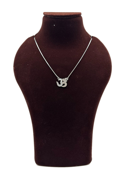 🙏✨ Aum Divya MOP & Swarovski 925 Silver Necklace ✨💎