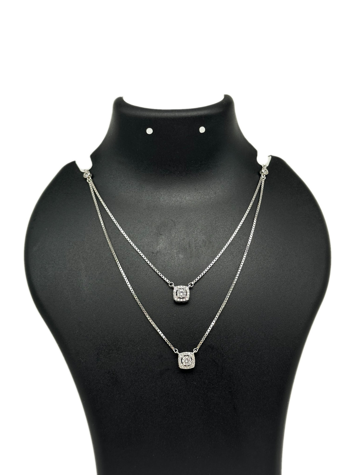 ✨💎 Halora Twin Halo Swarovski 925 Silver Necklace 💎✨