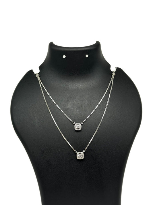 ✨💎 Halora Twin Halo Swarovski 925 Silver Necklace 💎✨